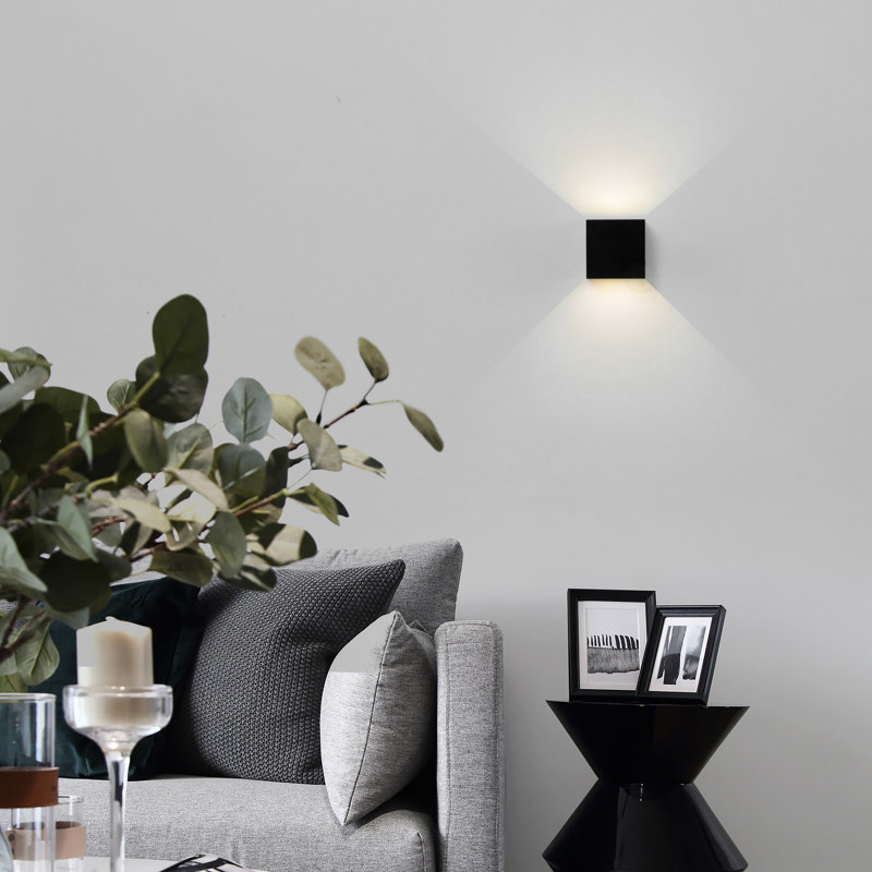 Applique murale à DEL en aluminium avec poutre réglable 10 watts 4000K Cannizzo, Noir