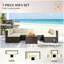 Outdoor Furniture Conversation Sets,7 Piece BeachFurniture Set,Sectional Rattan Furniture Set