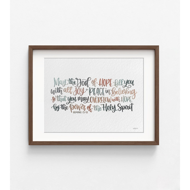 «God Of Hope», impression de Romains 15:13, affiche de joie chrétienne, idée de cadeau de pendaison de crémaillère, paix, nouvelle maison