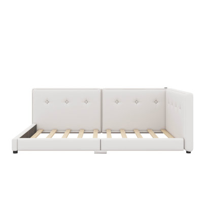 Upholstered Platform Bed With USB Ports