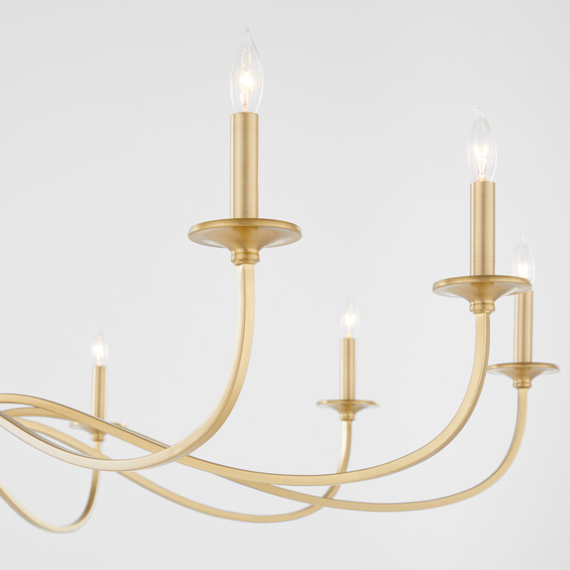 Trevion 10LT CHANDELIER, Antique Brass