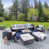 Structure grise / coussins argent