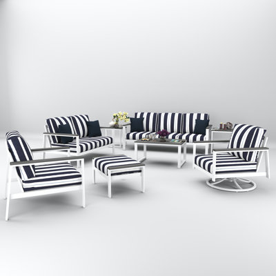 Townsend 7 Person Seating Group With Sunbrella Cushions by Birch Lane