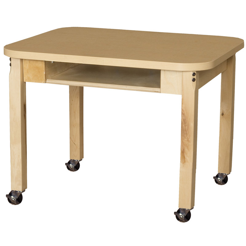 Bureau ouvert à hauteur ajustable, H 29 po x l 24 po x P 18 po, Beige
