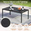 63" Rectangular Patio Dining Table Faux Wood Table Top-1218489325