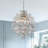 Gillespie 3 - Light Brushed Champagne Unique Geometric Chandelier with Crystal Accents