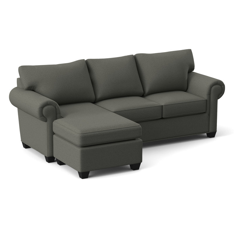 Charlotte 86" Wide Reversible Sofa & Chaise with Ottoman, Dorset Ash