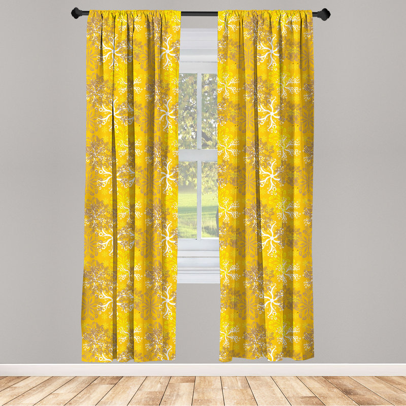 Floral Semi-Sheer Rod Pocket Sliding Panel, 28" x 84"