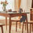 Black Rectangular Stone with Solid Dining Table For Dining Room/Kitchen-654389732-654389728