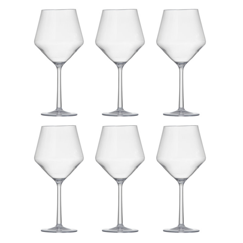 Fortessa Sole Outdoor Shatter Resistant BPA Free Premium Copolyester Plastic Drinkware 6 Pack, Yellow Sun, Sauvignon Blanc Glass