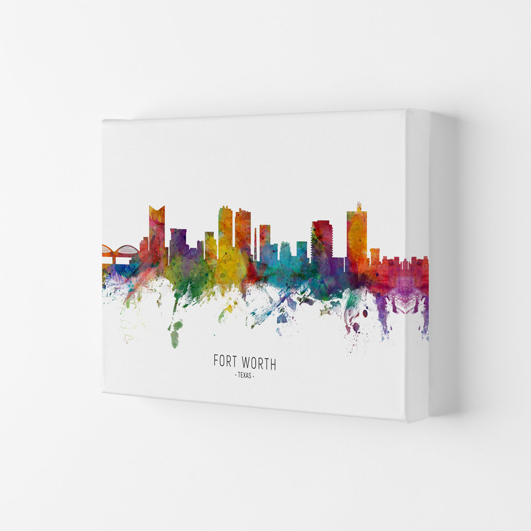 Fort Worth Texas Skyline by Michael Tompsett - Print