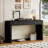 Curved Console Table with Storage-1470814476