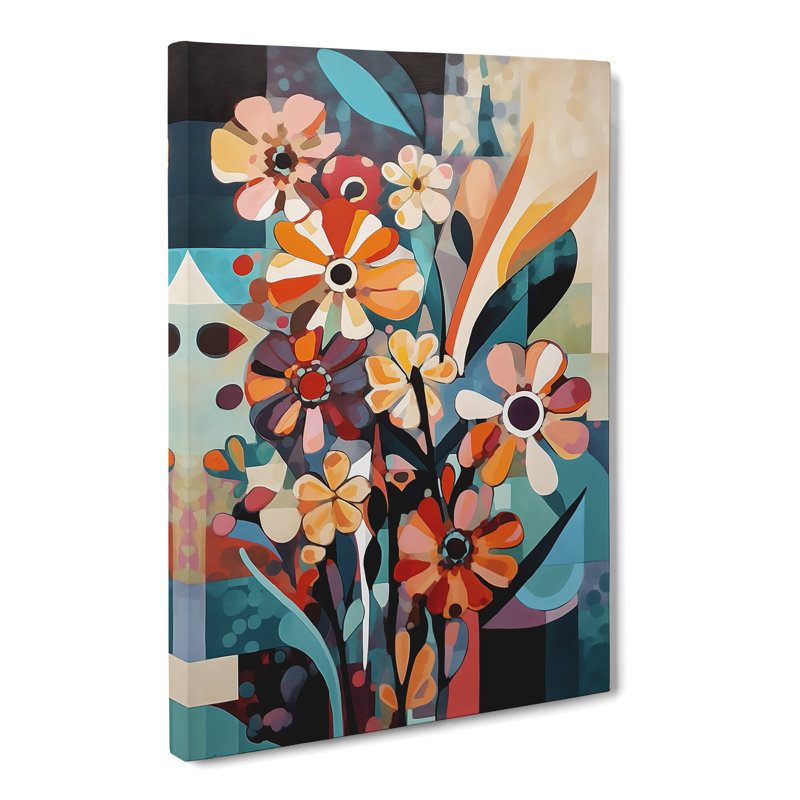 Menahan Flowers Constructivism Vol.3 - Wrapped Canvas, 50cm H x 35cm W x 3cm D