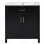 Meuble-lavabo de 30 pouces avec lavabo en céramique et beaucoup de rangement - le choix parfait pour les petites salles de bain-1006334548