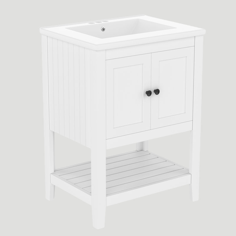 Meuble-lavabo 24 po avec lavabo, Blanc