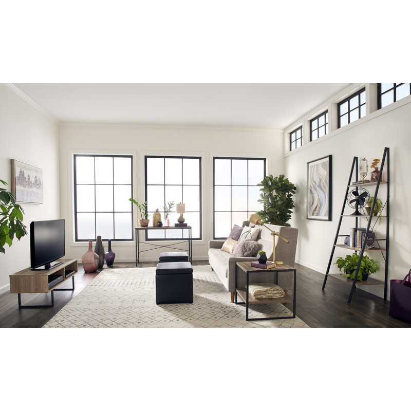 4 Tier Living Room Shelf Unit Ladder Bookcase and Office Display Storage, Grey