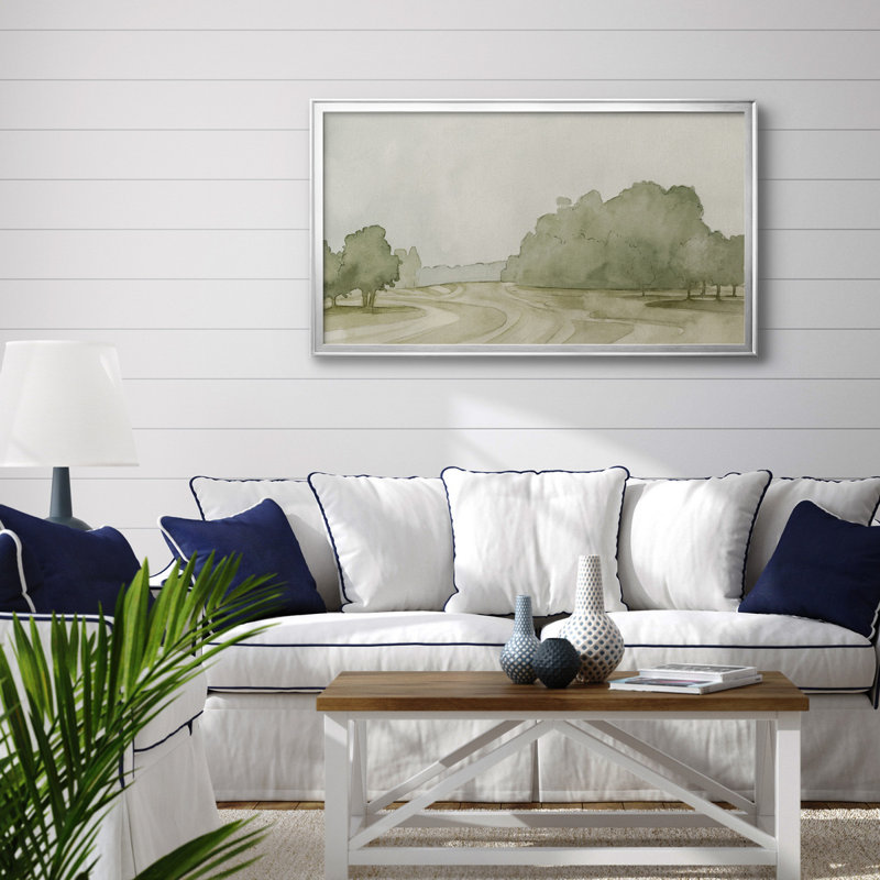On Course II - Toile encadrée de qualité supérieure - prête à être accrochée, H 14,5 po x l 26,5 po x P 1 po