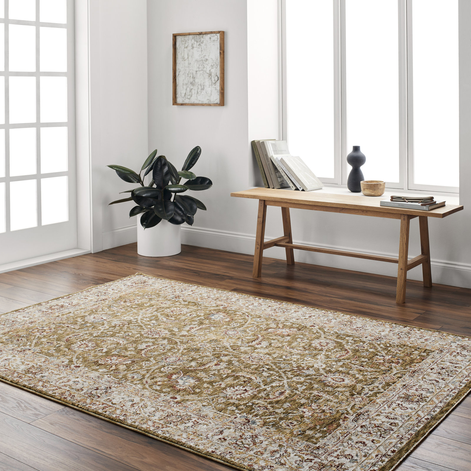 Bower Oriental Rug, Rectangle 5' x 7'5"