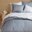Ensemble de couette de luxe 7 pièces à rayures tissées, format King californien-136112222-136112216