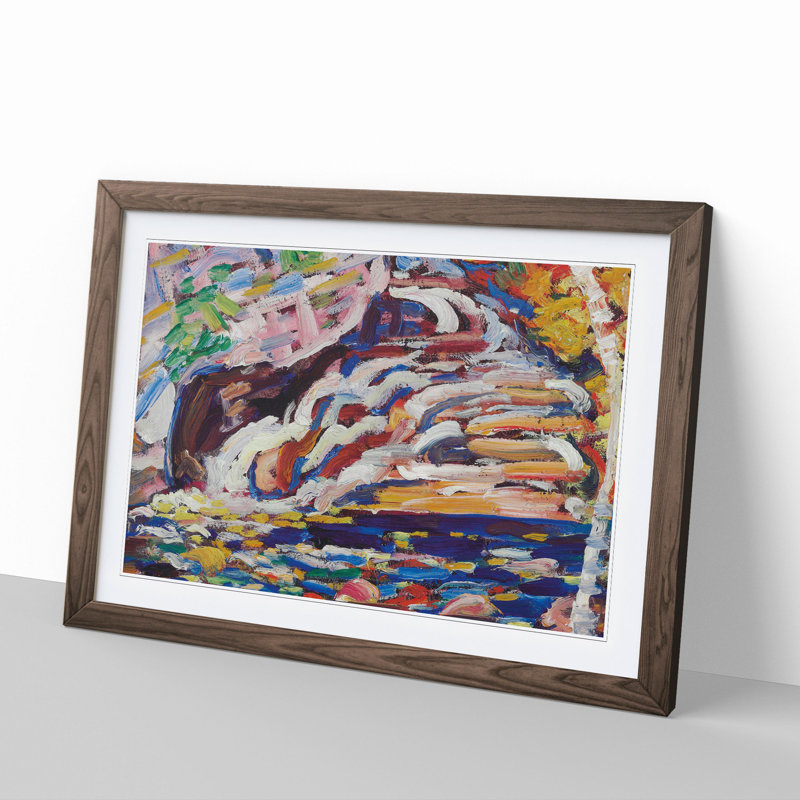 Autumn Cascade by Marsden Hartley - Picture Frame Painting, Walnut Framed, 48cm H x 65cm W x 2cm D