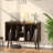 33" Media Shelves Cabinet With Power Outlet and USB Charging Port-101081100