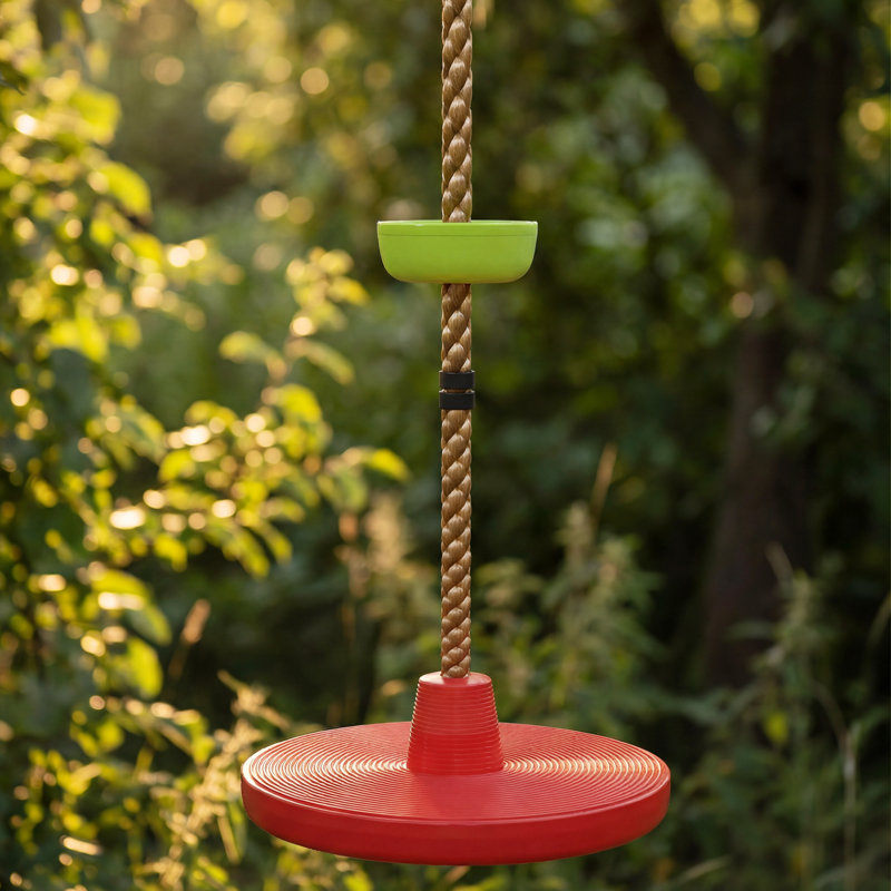 AIYAPLAY Climbing Rope, Kids Tree Swing Kit with Disc Swings Seat, Red