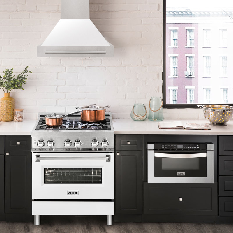 ZLINE 30" Fingerprint Resistant Stainless Steel Range Hood, Matte White