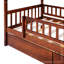 Lit simple en bois avec deux tiroirs-539235730