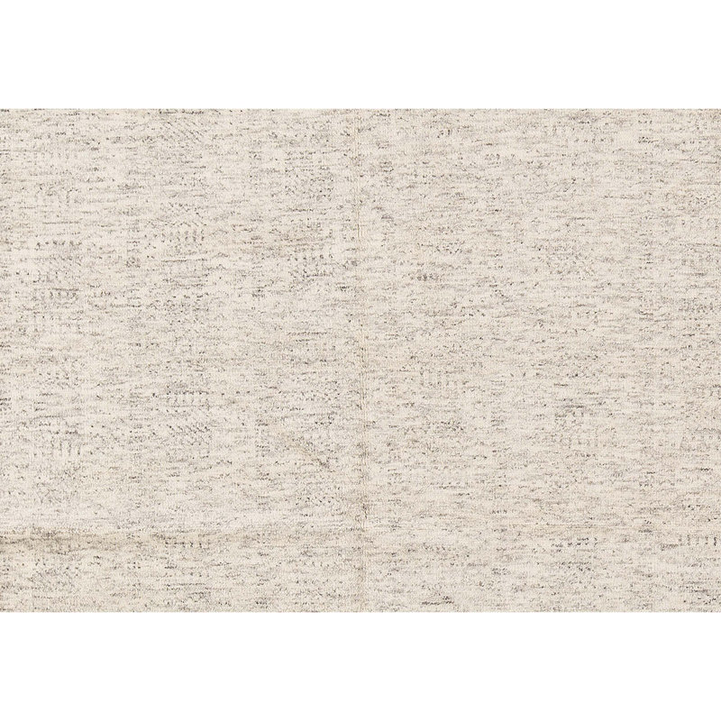 Wool Area Rug in Beige, Rectangle 12' x 14'10"