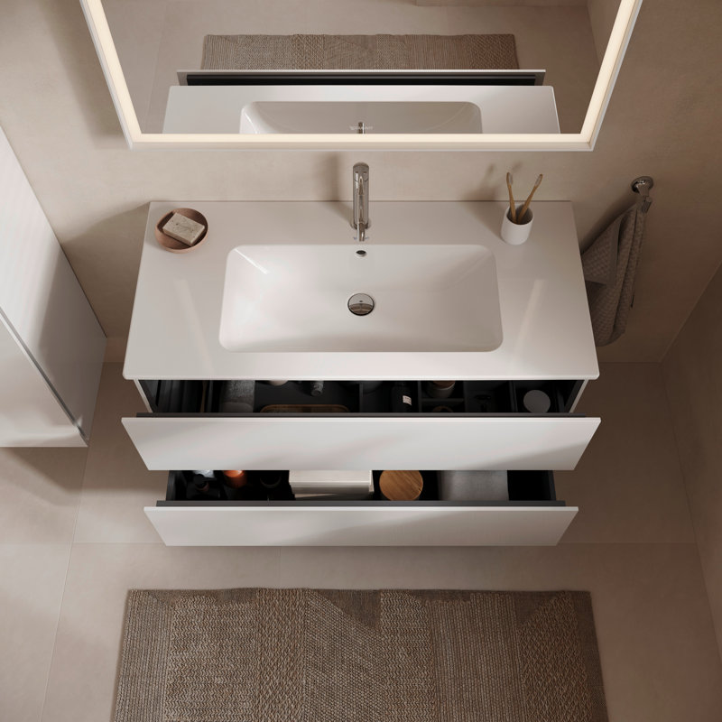 Base de meuble-lavabo simple 40,13 po Duravit, Décor blanc