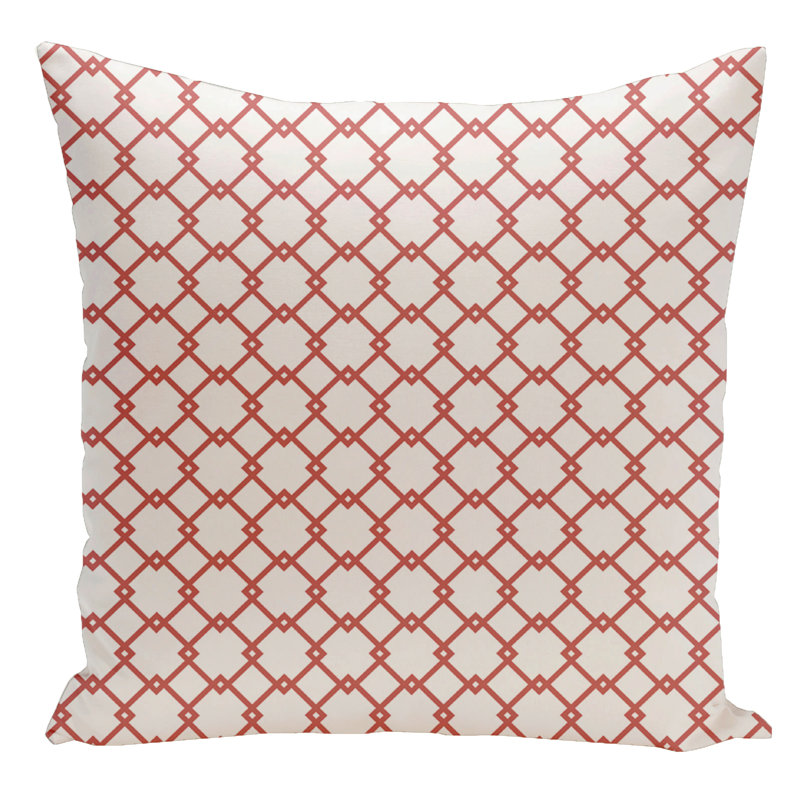 Holiday Brights Geometric Reversible Throw Pillow, 26"x26", Off-White / Bulb