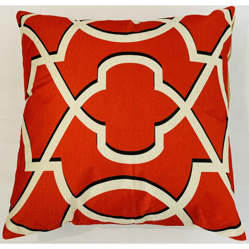 Gabrielle Indoor / Outdoor Geometric Square Throw Pillow Cover