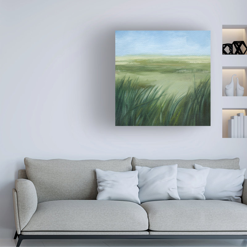 Bolognaise "Tall Grass Plains I" sur toile, H 35 po x l 35 po