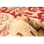 Tapis décoratif de laine ronde rouge foncé/beige à motif de laine ronde de conception unique noué à la main new age chobi
