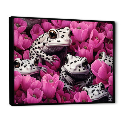 Blanc et rose Pop Art Frog I