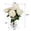 Arrangement de roses en soie dans un vase-168101050