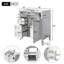 Meuble-lavabo simple autoportant avec 3 tiroirs et armoire Oriah-1520252297-1520252296