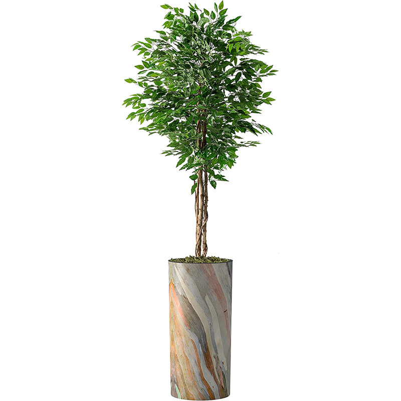 75 " H Faux Ficus Tree in Plastic Pot