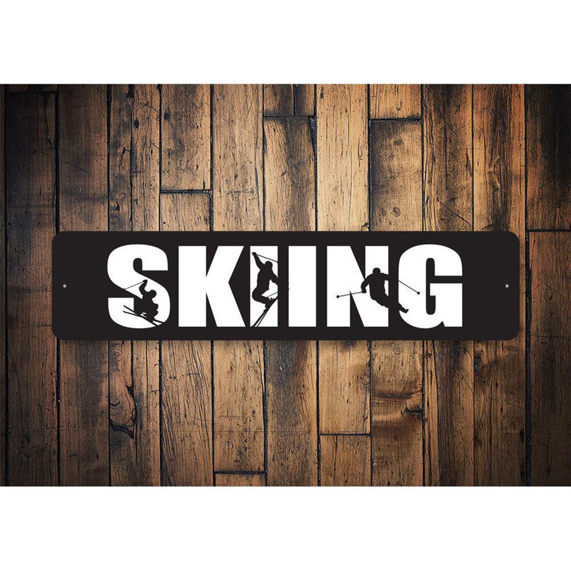 Panneau de ski en aluminium, H 4 po x l 18 po x P 0,04 po
