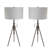 Vintage Look 1Pc Floor Lamp With Brushed Steel Tripod Legs, Unique Pull Switch, And Extendable Height For Elegant Lighting-424290915