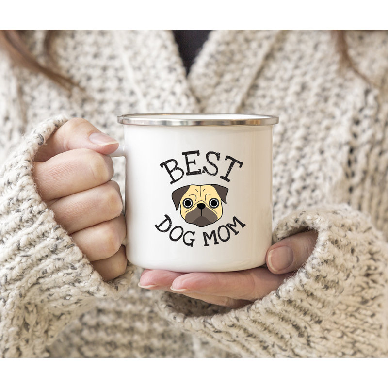 Tasse de camping Best Dog Mom, Carlin