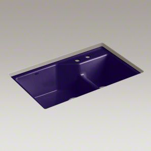 Indio® 33" L x 21.125" W Double Basin Undermount Kitchen Sink with Accessories, 2 hole, Ice Gray