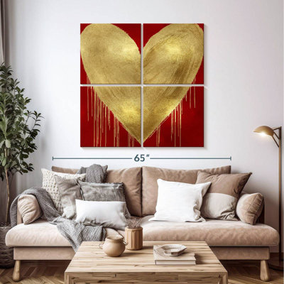 Hardie Big Hearted Gold sur fond rouge