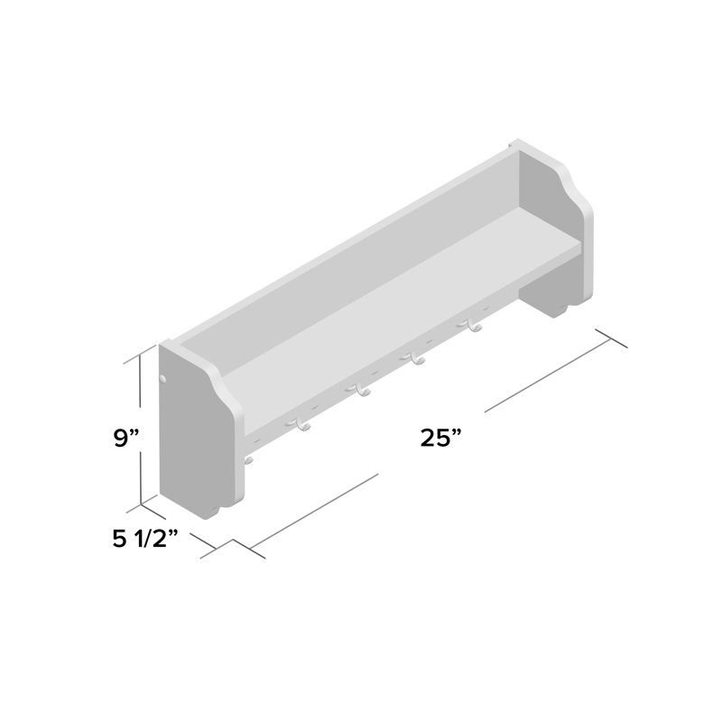 Arihant Page Utility Wall Shelf, Brown
