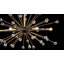  Lustre ovale 6 lumières Ariel en noir avec accents dorés Ariel