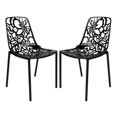 Chaise d'appoint en aluminium - ensemble de 2