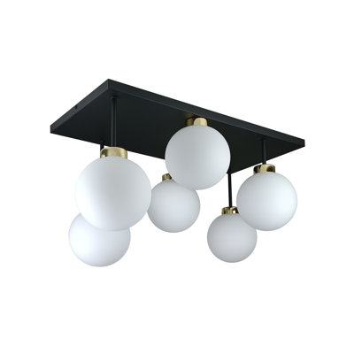 Alexzander Glass Semi Flush Mount