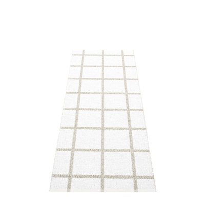 Ada Geometric Area Rug in White/Gray