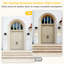 Ensemble de 2 lampes murales en cristal transparent, applique murale imperméable à l'eau pour l'extérieur à DEL, support de base E27 pour plusieurs types d'ampoules, luminaire extérieur pour porche de jardin