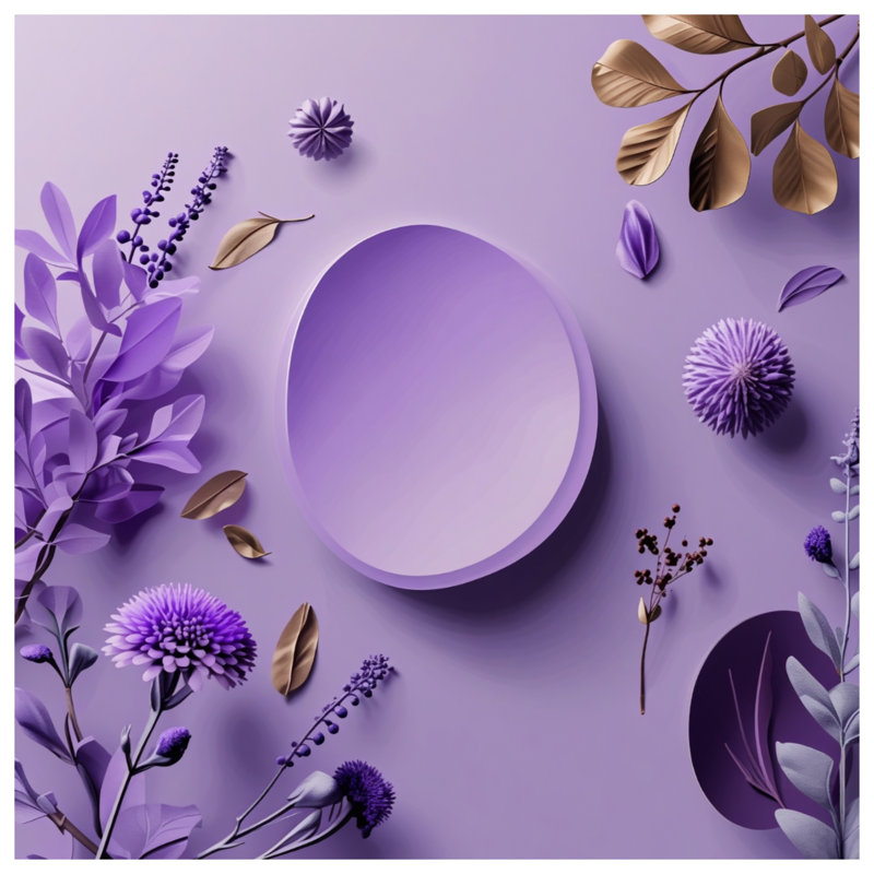 Rideau de douche mauve à motif floral - Décoration de salle de bain moderne, 70 po L x 84 po H